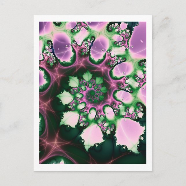 Postal Flor espiral (Anverso)