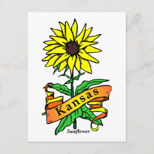Postal Flor estatal de Kansas