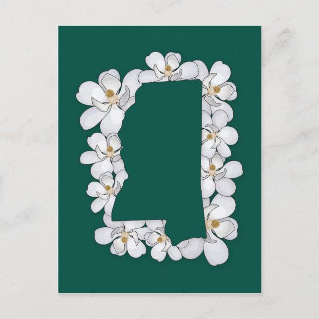 Postal Flor estatal de Misisipi (Anverso)