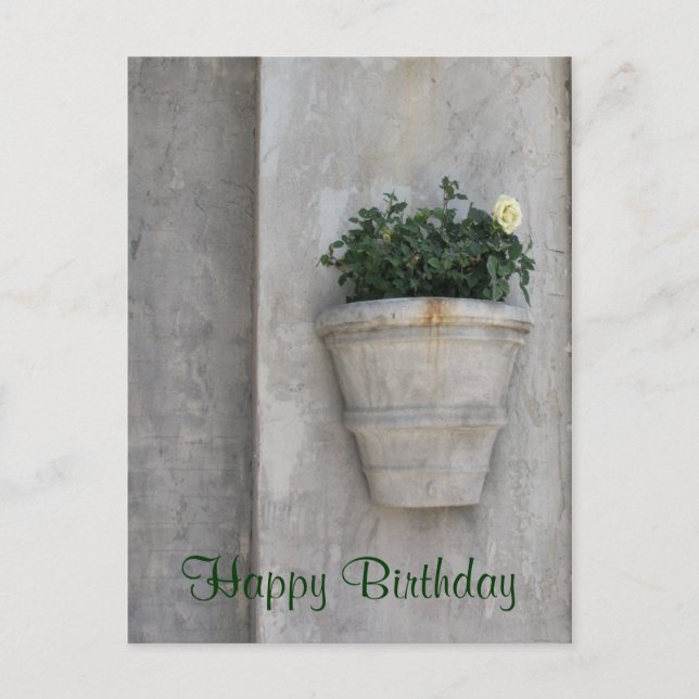 Postal Flor feliz cumpleaños (Anverso)