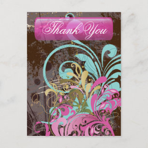Postal Flor fina Guay Cute Girly Retro Floral