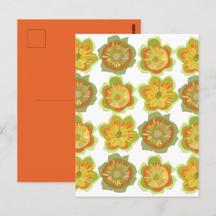 Postal Flor Floral de Tulipán Amarillo
