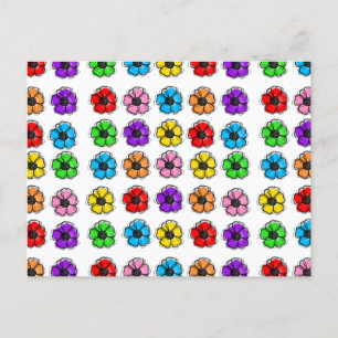 Postal Flor Floral Doodle Line Art Watercolor Resumen