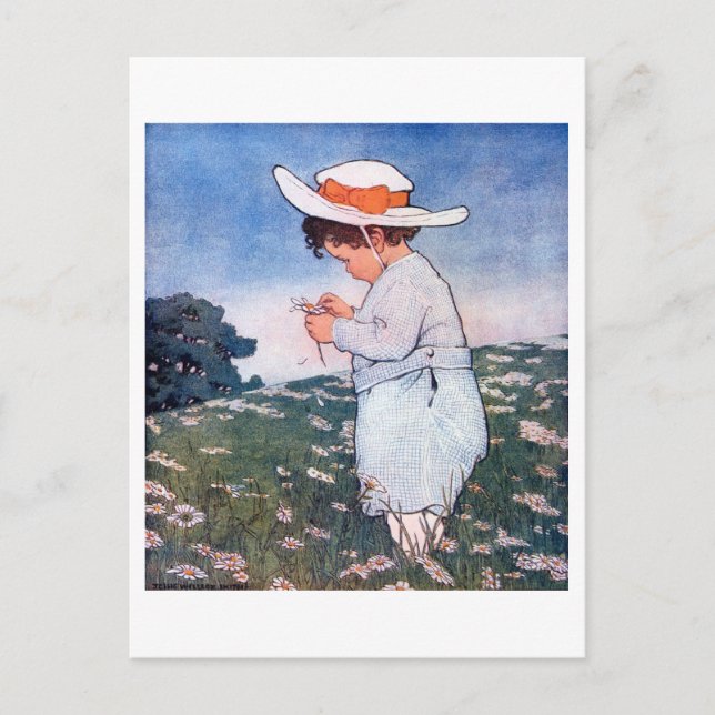 Postal Flor Fortune Tell, Jessie Willcox Smith (Anverso)