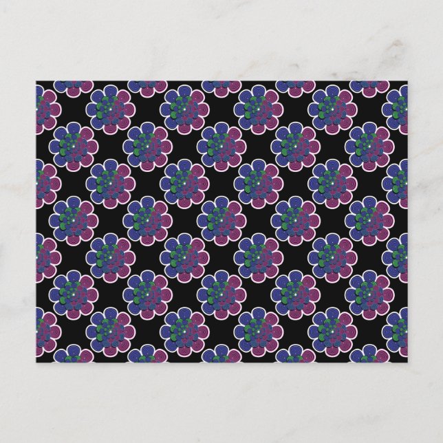 Postal Flor fractal (Anverso)