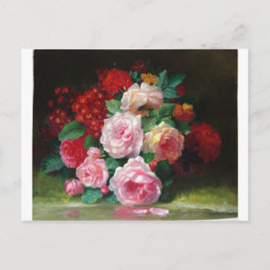 Postal Flor magnífica del vintage