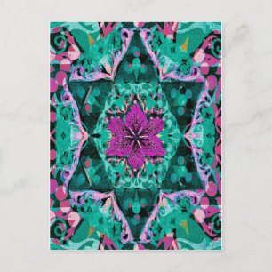 Postal Flor Mandala por Amelia Carrie