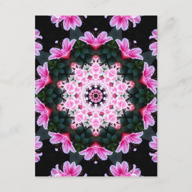 Postal Flor Mandala Post Card (Anverso)