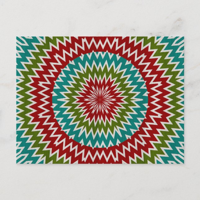 Postal Flor mandalaica hipnótica (Anverso)