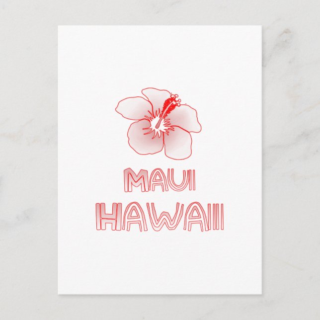 Postal Flor Maui Hawaii Hibiscus (Anverso)