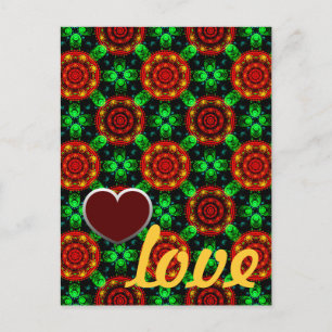 Postal Flor moderna boho elegante patrón abstracto #504