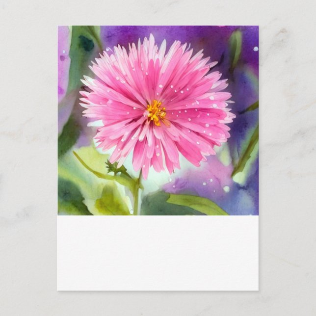 Postal Flor morada (Anverso)