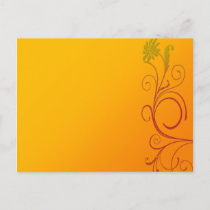 Postal Flor naranja