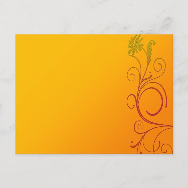 Postal Flor naranja (Anverso)