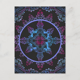 Postal Flor nocturna de Mandala