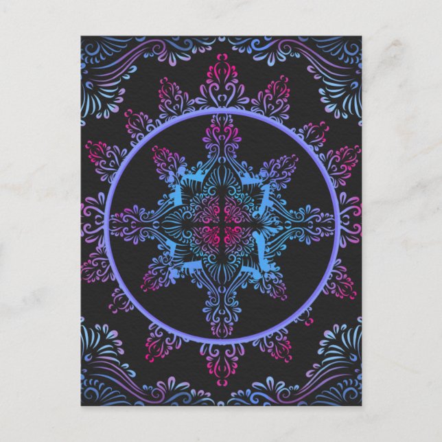 Postal Flor nocturna de Mandala (Anverso)