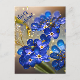 Postal Flor olvidadiza con acentos dorados