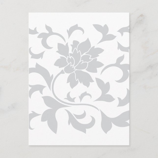 Postal Flor oriental - Plata (Anverso)