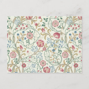 Postal Flor, patrón floral, William Morris
