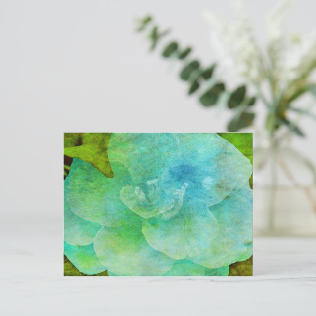 Postal Flor pintada por Shirley Taylor (Anverso de pie)