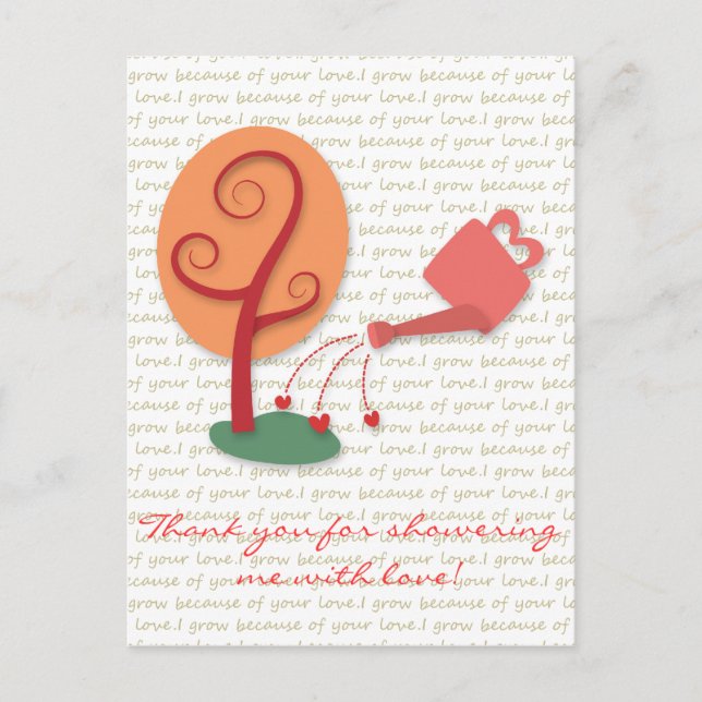 Postal Flor puede regar plantas con amor (Anverso)