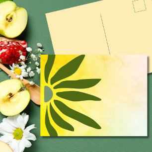 Postal Flor Retro Mod Geométrica