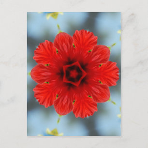 Postal Flor Roja