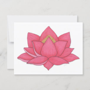 Postal Flor rosa Lotus