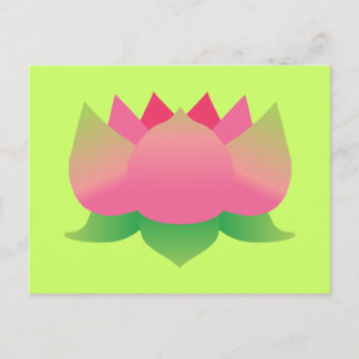 Postal Flor rosa Lotus
