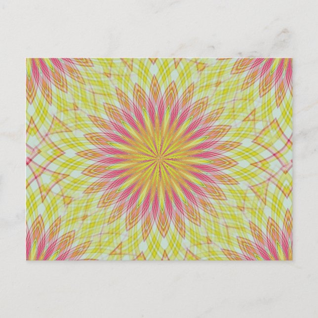 Postal Flor rosa Lotus (Anverso)