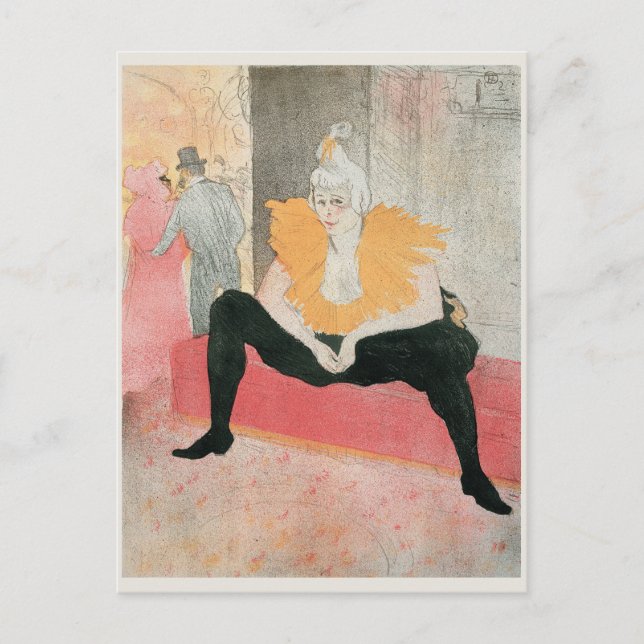 Postal Flor sentada Henri de Toulouse-Lautrec (Anverso)