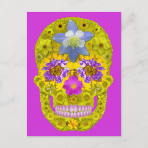 Postal Flor Skull 3