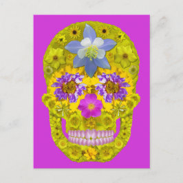 Postal Flor Skull 3