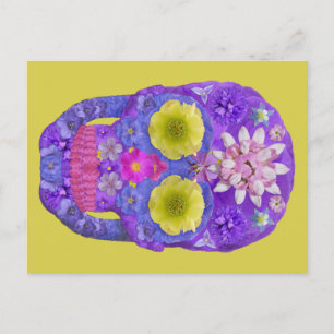 Postal Flor Skull 5