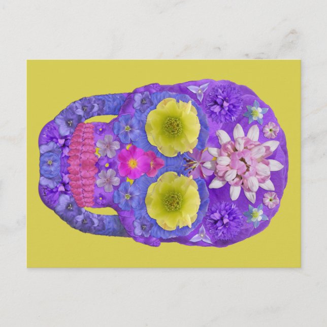 Postal Flor Skull 5 (Anverso)