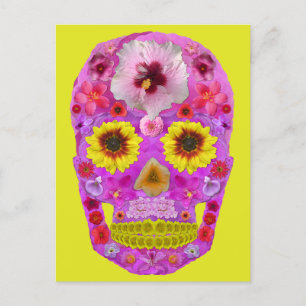 Postal Flor Skull 7