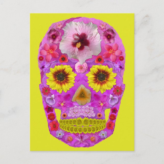 Postal Flor Skull 7 (Anverso)