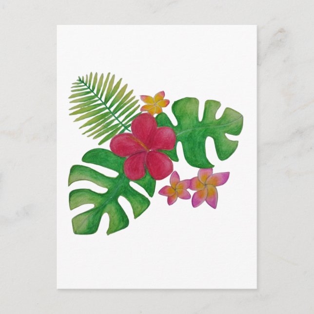Postal Flor tropical (Anverso)