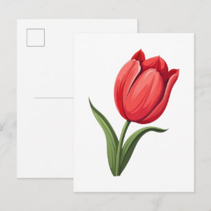 Postal Flor Tulipán