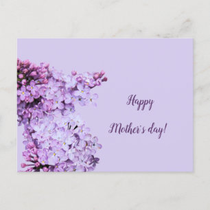 Postal Flor violeta de Lilac