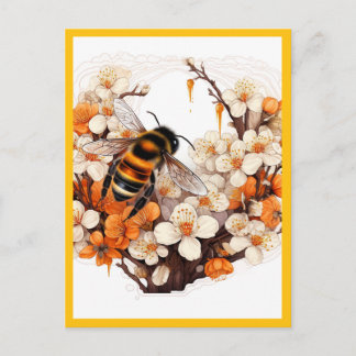 POSTAL FLOR Y LA ABEJA