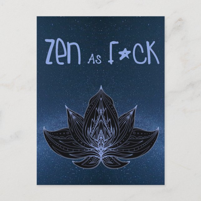 Postal Flor ZEN AS F*CK Lotus Lily - Postcard (Anverso)