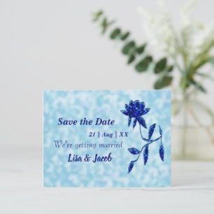 Postal Flora azul de medianoche