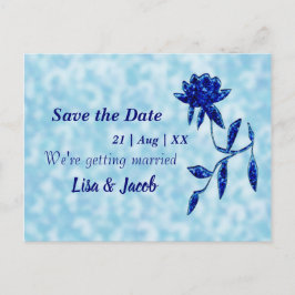 Postal Flora azul de medianoche