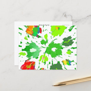 Postal Flora de arte pop acuarela