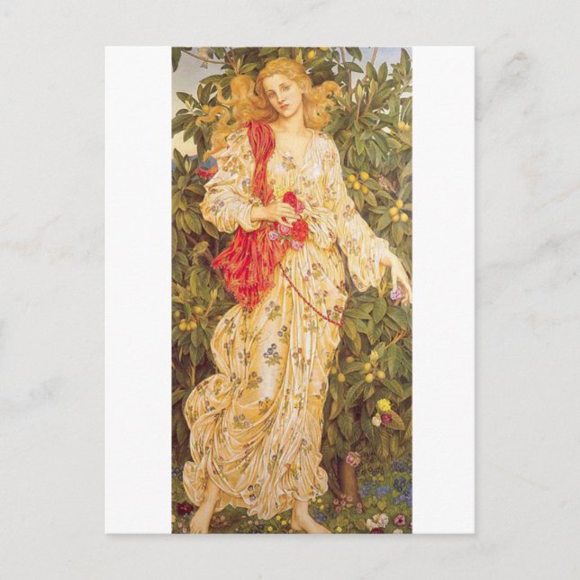Postal Flora de Evelyn de Morgan Postcard (Anverso)