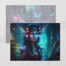 Flora mágica de bosque de hadas, fresca