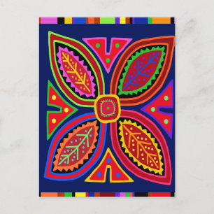 Postal Flora Mola India Kuna