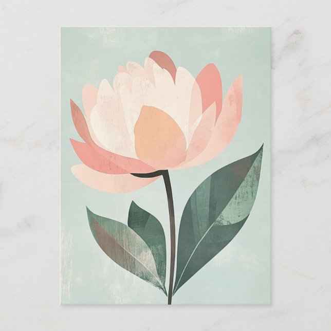 Postal Flora Pastel en la calma #088 (Anverso)