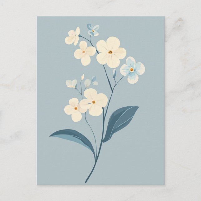 Postal Flora Pastel en la calma #093 (Anverso)